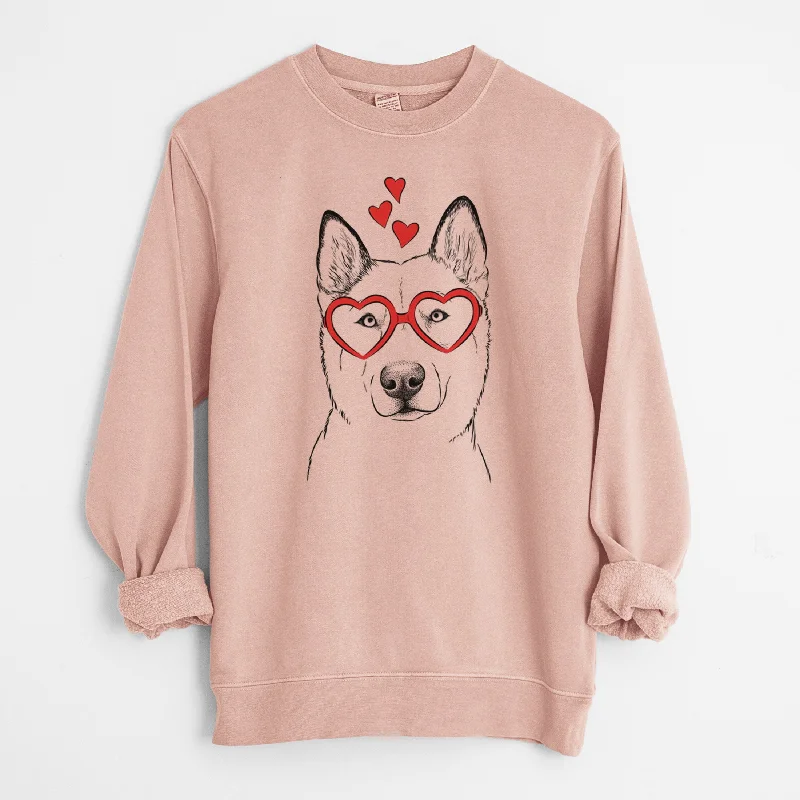 soft gym hoodieValentine London the Siberian Husky - Unisex Pigment Dyed Crew Sweatshirt