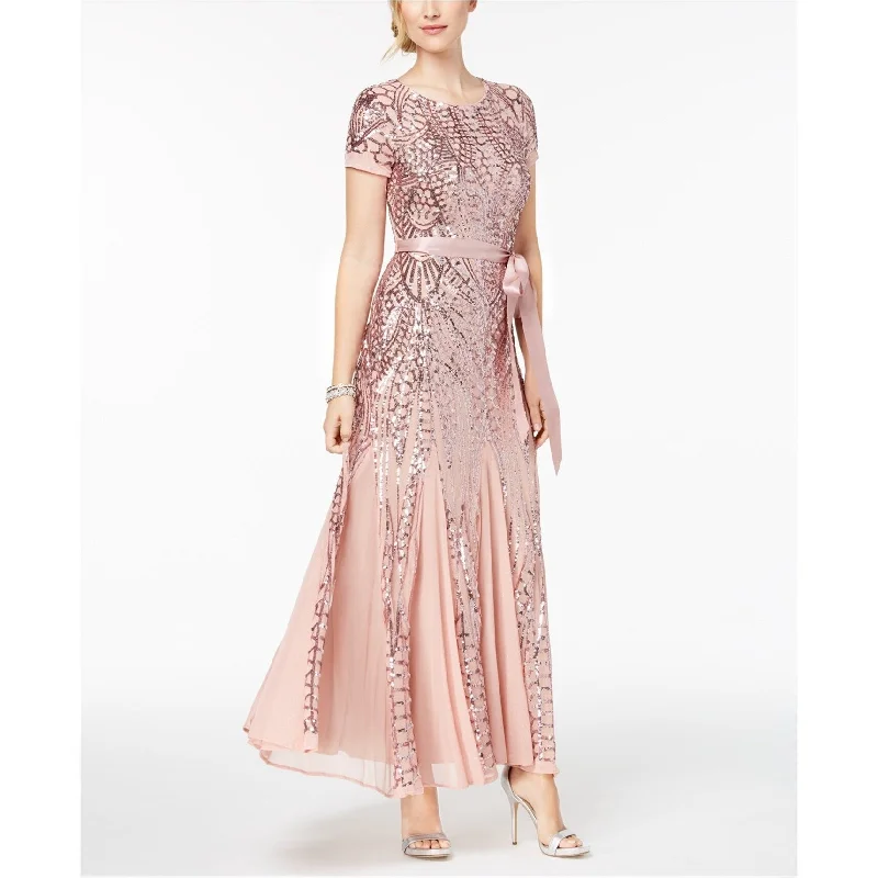 Seasonal Sale evening dressR & M Richards Womens Sequin-Embellished Gown Dress, Pink, 6 Seasonal Sale evening dressR & M Richards Womens Sequin-Embellished Gown Dress, Pink, 6