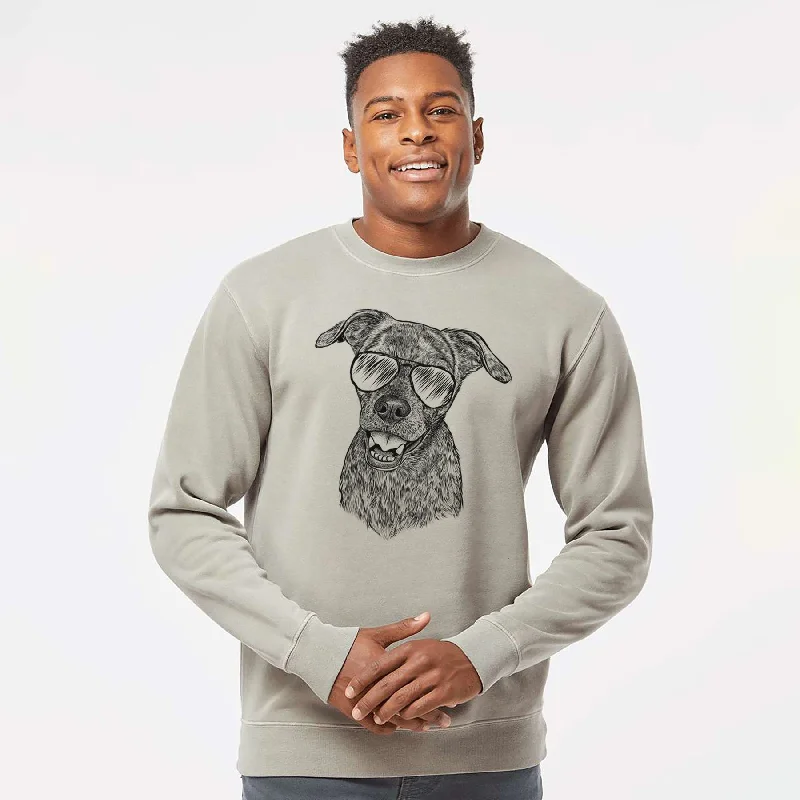 Weekend Flash Sale Aviator Kirby the Mountain Cur Mix - Unisex Pigment Dyed Crew Sweatshirt