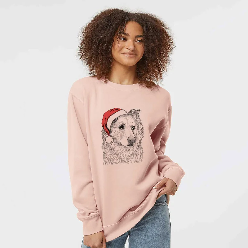 Deal Zone activewear hoodieSanta Penny the Chow Mix - Unisex Pigment Dyed Crew Sweatshirt