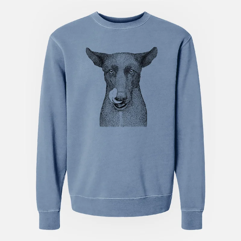 Daily Deals Bare Gidget the Mexican Street Dog - Unisex Pigment Dyed Crew Sweatshirt