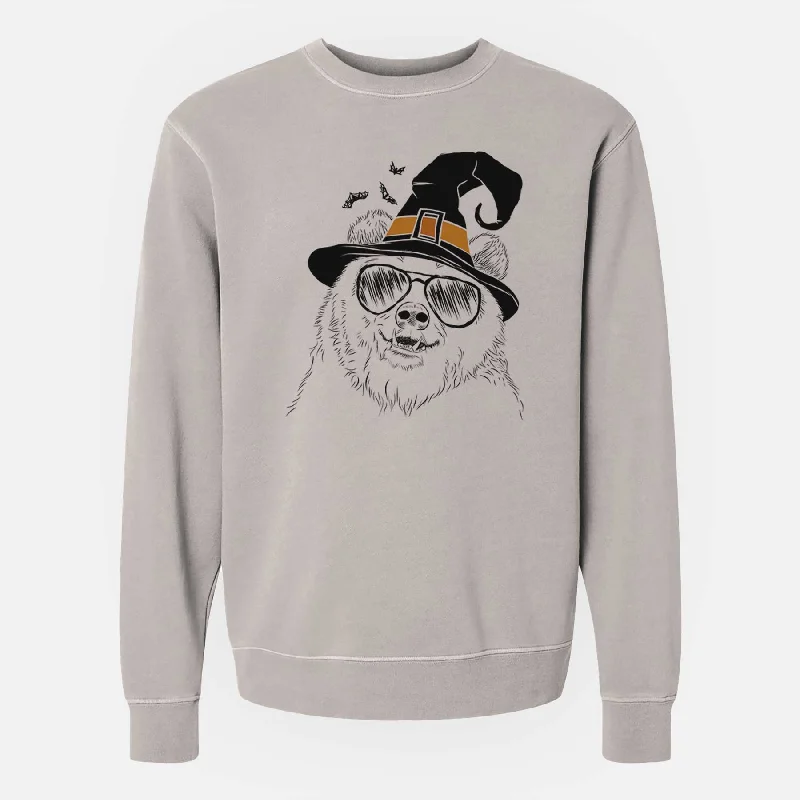 Deal Zone Witch Grizz the Bear - Unisex Pigment Dyed Crew Sweatshirt