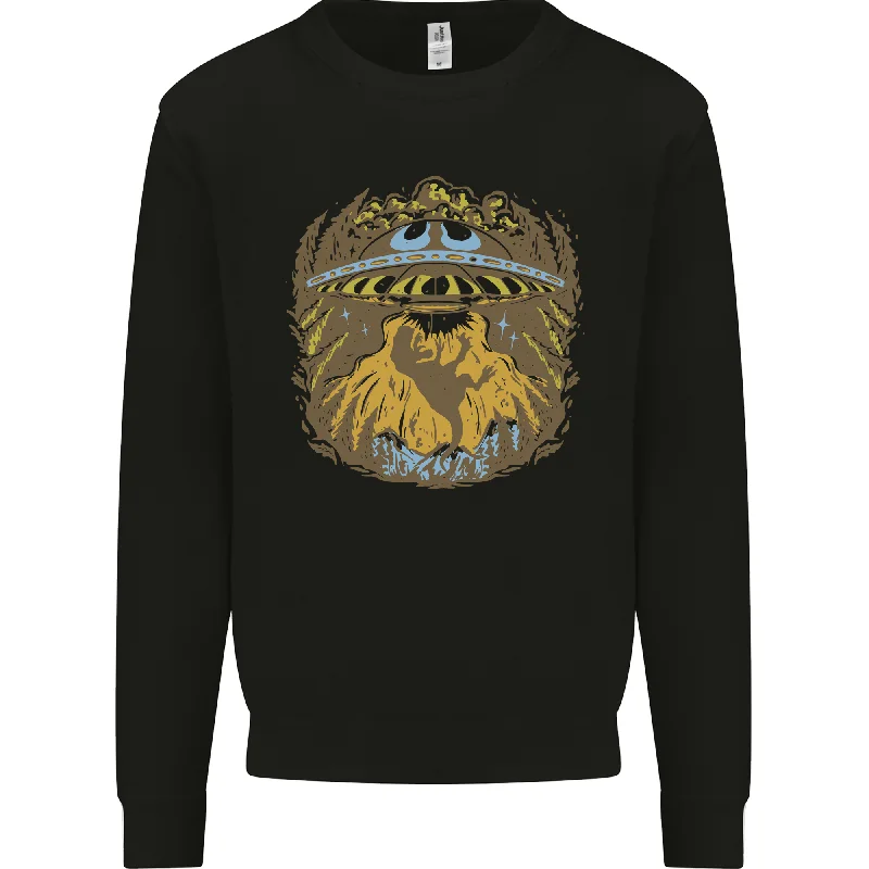 Weekend Deal Dinosaur Abduction Aliens UFO T-Rex Mens Sweatshirt Jumper