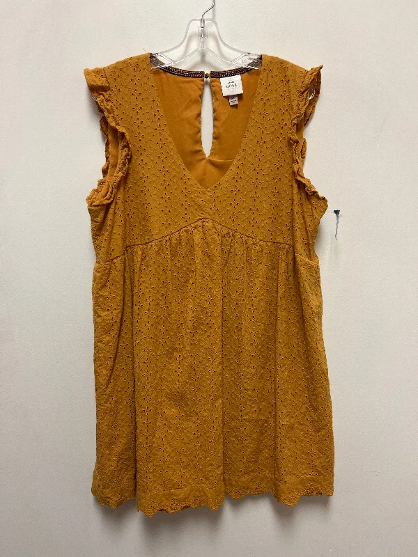 Last Chance office dressDress Casual Short By Knox Rose In Yellow, Size: Xl