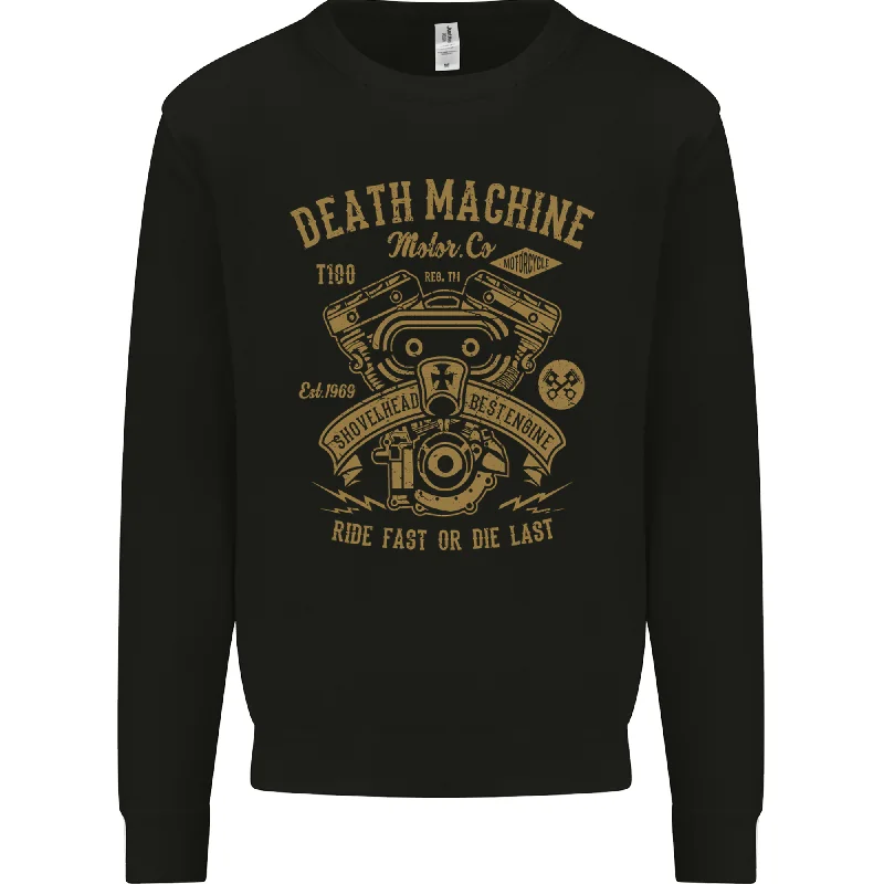 Can't Miss Death Machine Motorcycle Motorbike Biker Mens Sweatshirt Jumper