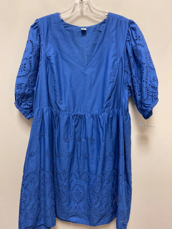 satin dressDress Casual Short By Old Navy In Blue, Size: 2x