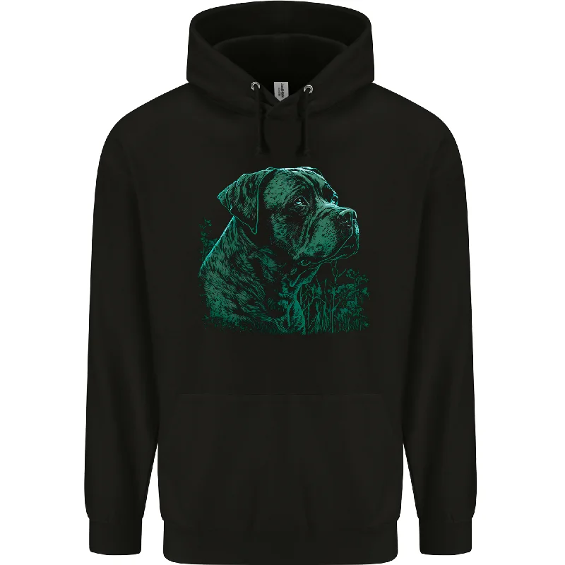 Deep Discounts urban street hoodieA Green Cane Corso Dog Mens 80% Cotton Hoodie