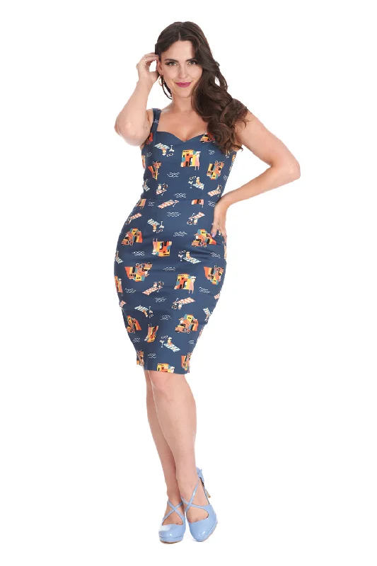 Deep Discounts statement dressPortofino Living Pencil Dress