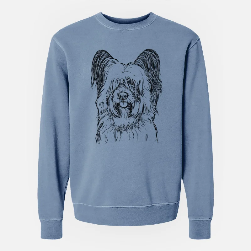 Extra Savings Bare Gideon the Skye Terrier - Unisex Pigment Dyed Crew Sweatshirt