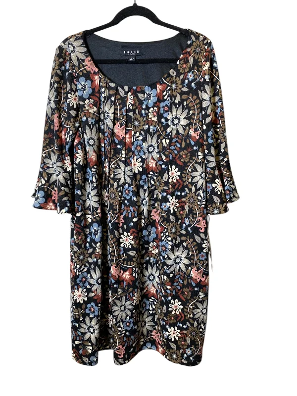 summer dressDress Sweater By Perceptions In Floral Print, Size: L