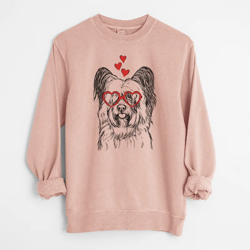 Deal Dash Valentine Gideon the Skye Terrier - Unisex Pigment Dyed Crew Sweatshirt