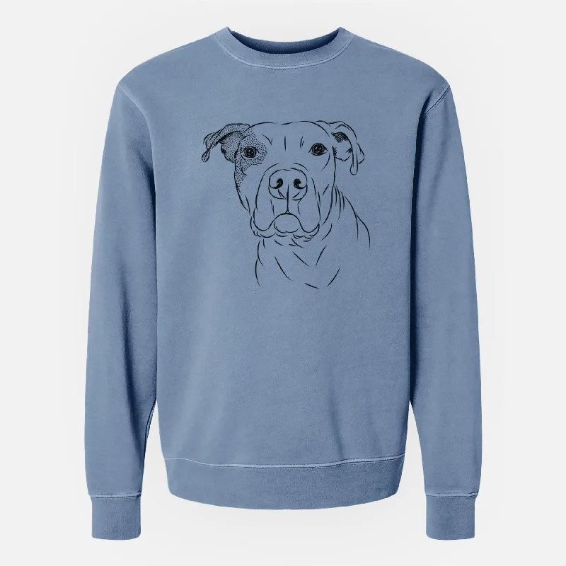 Referral Discount Bare Gummy the Pitbull - Unisex Pigment Dyed Crew Sweatshirt