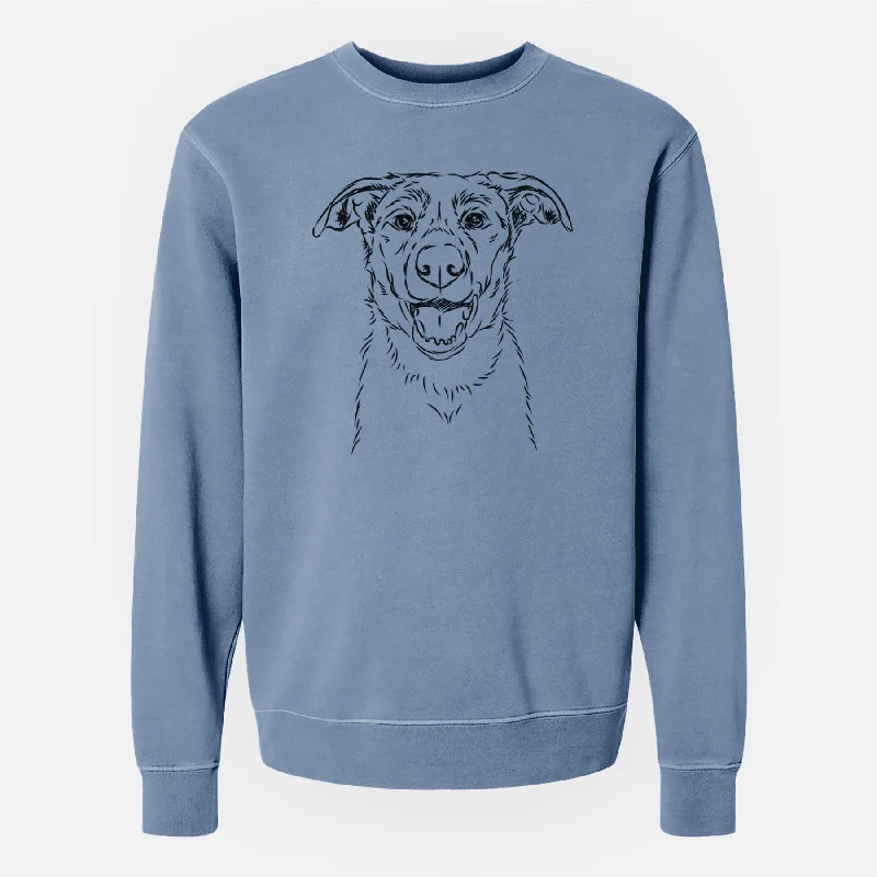 Lowest Price Bare Noah the Border Collie - Unisex Pigment Dyed Crew Sweatshirt