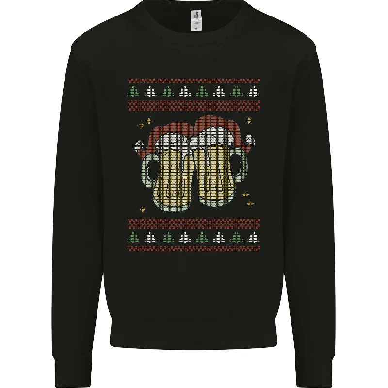 Crazy Savings Christmas Beers Funny Xmas Alcohol Drunk Mens Sweatshirt Jumper