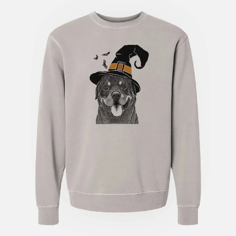 Special Offer Witch Hagan the Rottweiler - Unisex Pigment Dyed Crew Sweatshirt