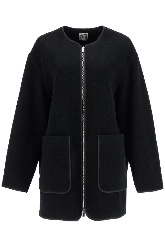 Members Only soft shell coatblack wool felt high collar jacket with zip 251 WRO4262 FB0039 BLACK