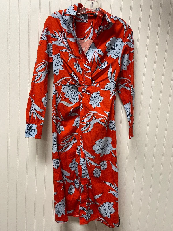Online Only stylish dressDress Work By Zara In Red, Size: S