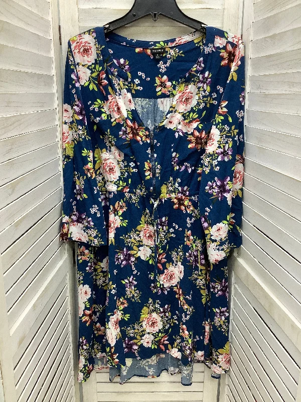 Members Only silk dressDress Casual Maxi By Torrid In Floral Print, Size: 2x