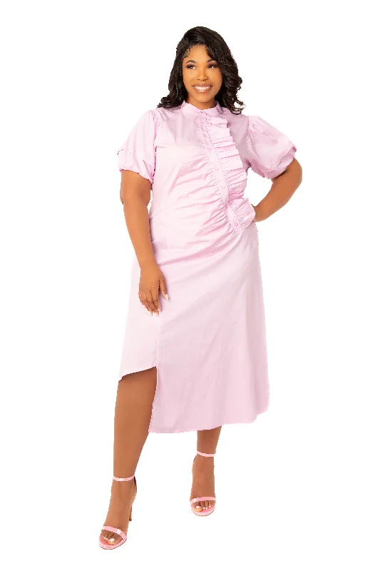 Price Buster evening dressAsymmetrical Ruffle Shirt Dress