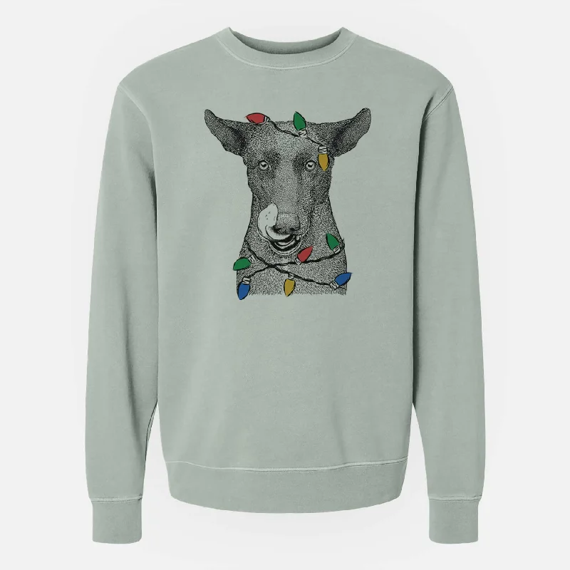 Buy Now Christmas Lights Gidget the Mexican Street Dog - Unisex Pigment Dyed Crew Sweatshirt