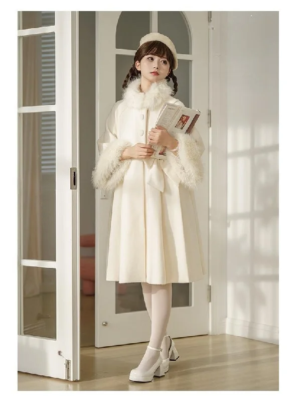 Savings Galore lightweight outerwearUrtto~Snowflake~Elegant Winter Lolita Thick Coat Fur Collar and Cuffs Savings Galore lightweight outerwearUrtto~Snowflake~Elegant Winter Lolita Thick Coat Fur Collar and Cuffs