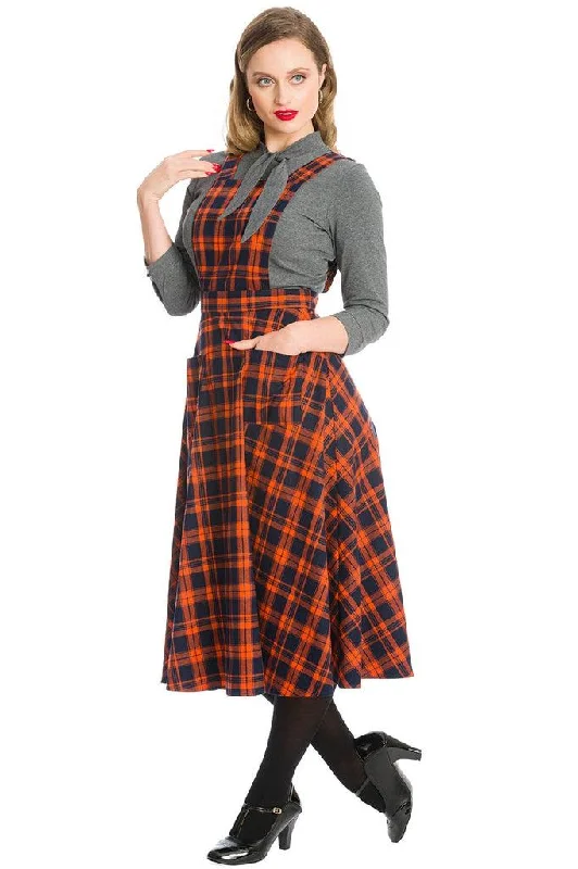 Super Deal printed dressMiss Spook Check Pinafore Dress