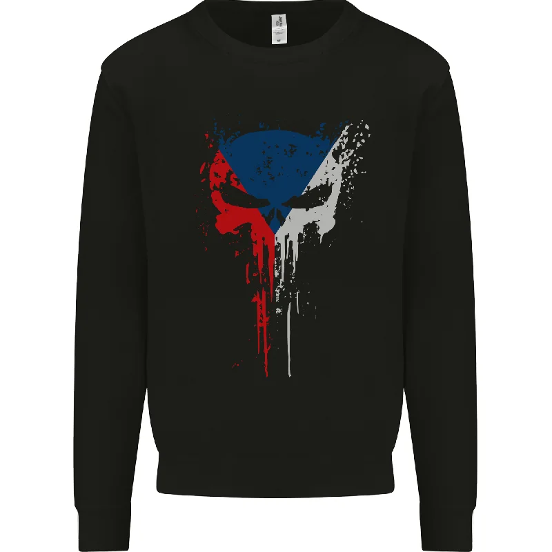 Price Rollback Czech Skull Gym Training Bodybuilding Mens Sweatshirt Jumper