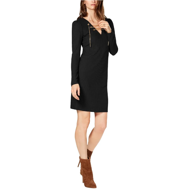 Exclusive Deal denim dressMichael Kors Womens Ribbed Lace Up Sweater Dress, Black, X-Small Exclusive Deal denim dressMichael Kors Womens Ribbed Lace Up Sweater Dress, Black, X-Small