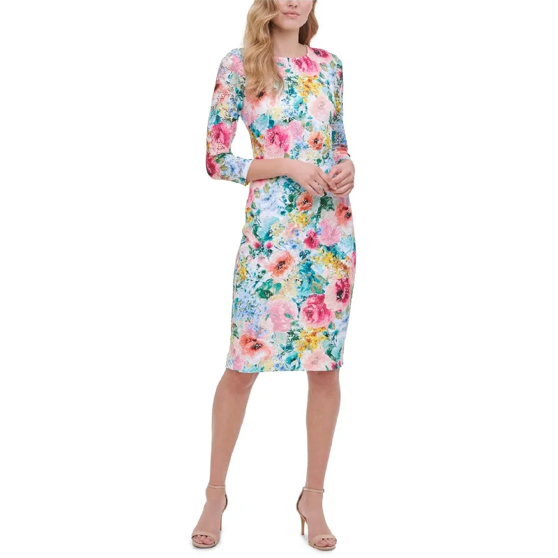 romantic dressKensie Womens Floral Shift Dress