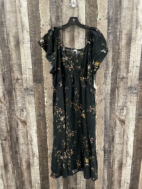 Great Bargains fitted dressDress Casual Midi By Terra & Sky In Floral Print, Size: 1x Great Bargains fitted dressDress Casual Midi By Terra & Sky In Floral Print, Size: 1x