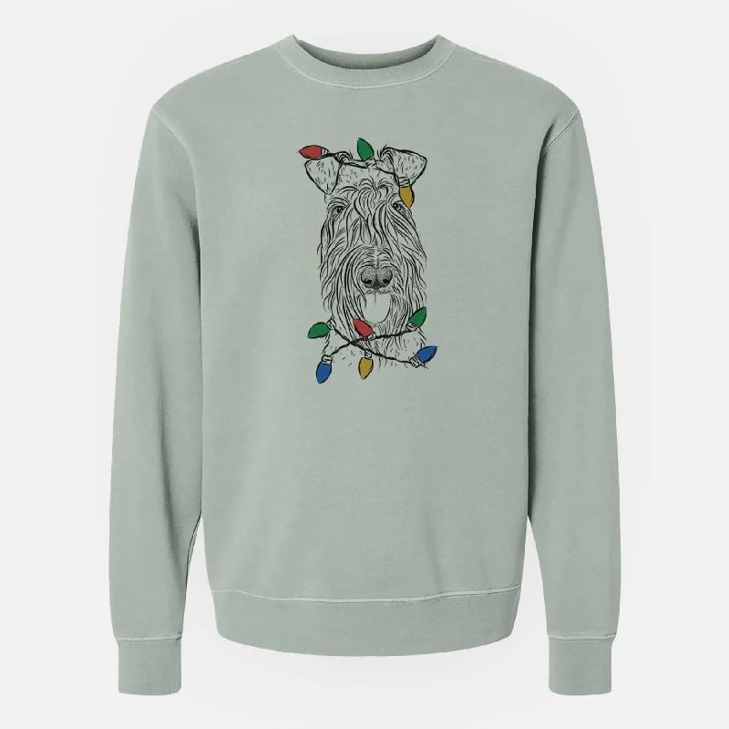 Unbeatable Prices Christmas Lights Kricket the Kerry Blue Terrier - Unisex Pigment Dyed Crew Sweatshirt