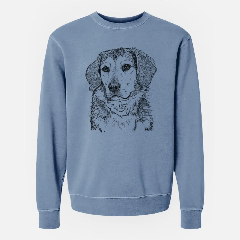 Limited Quantity Bare Gunner the Beagle Mix - Unisex Pigment Dyed Crew Sweatshirt