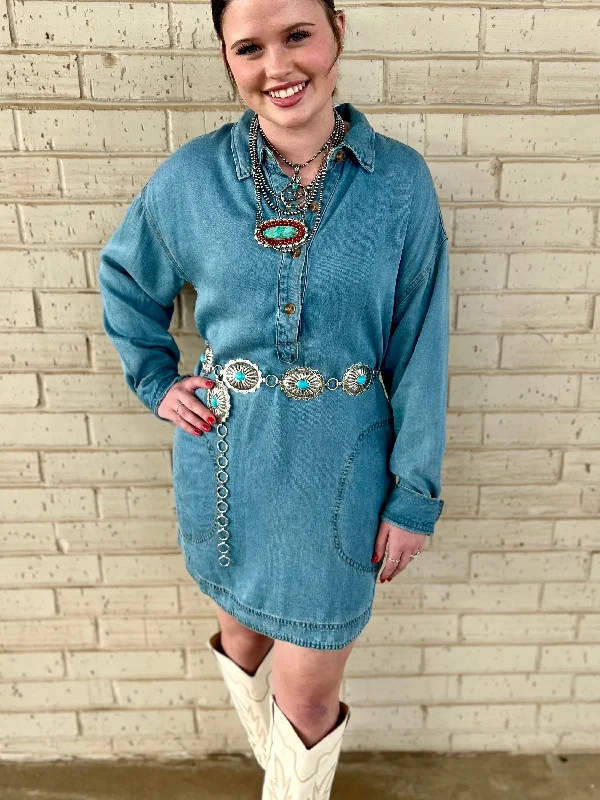 Today's Special minimalistic dressRodeo Time Denim Dress