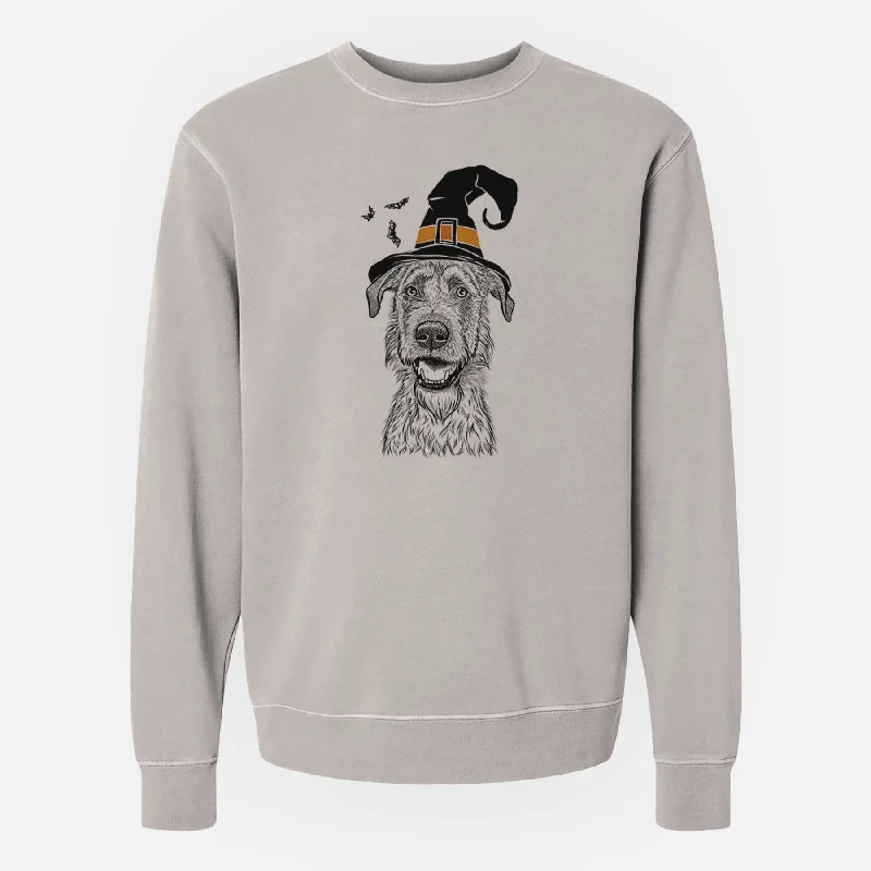 Price Fest Witch Griffin the Irish Wolfhound - Unisex Pigment Dyed Crew Sweatshirt