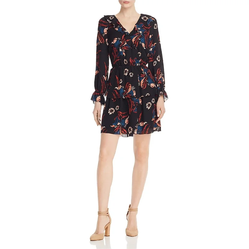 Limited Edition chic slip dressJoie Womens Silk Floral A-line Dress, Black, Medium