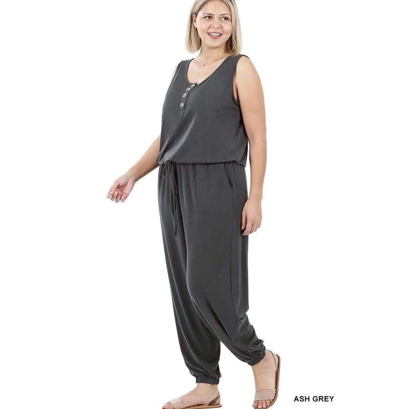 textured dressPlus Sleeveless Jogger Jumpsuit