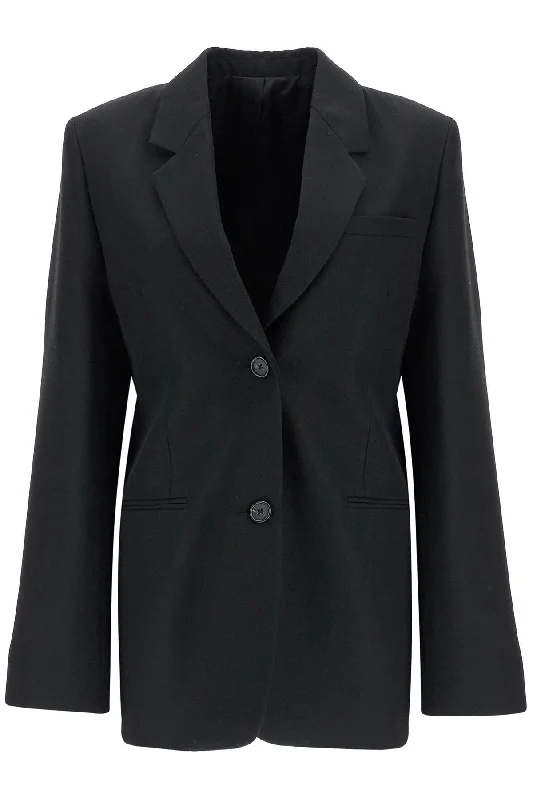 While Supplies Last classic bomber jacketsustainable black oversized single-breasted jacket 234 WRZ869 FB0026 BLACK