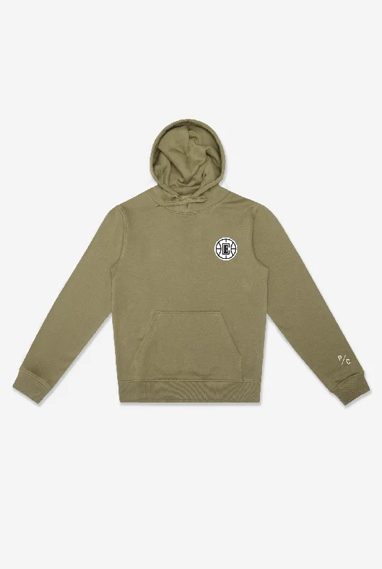 Seasonal Sale Los Angeles Clippers Logo Hoodie - Olive