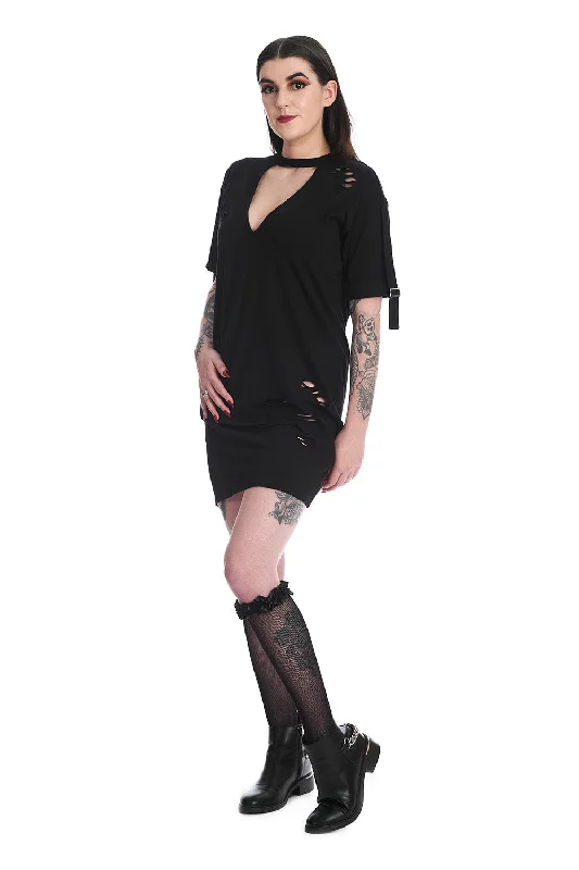 Act Fast boho-chic dressAggie Distressed Dress