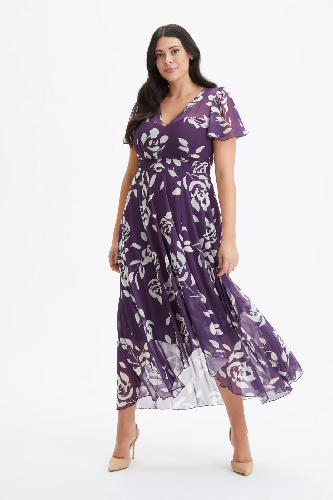 Mega Sale sophisticated dressScarlett & Jo Tilly Print Angel Sleeve Sweetheart Midi Dress Mega Sale sophisticated dressScarlett & Jo Tilly Print Angel Sleeve Sweetheart Midi Dress