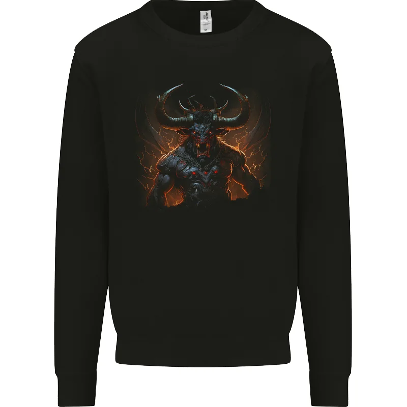 Weekend Deal Demonic Bull From Hell Evil Demon Mens Sweatshirt Jumper