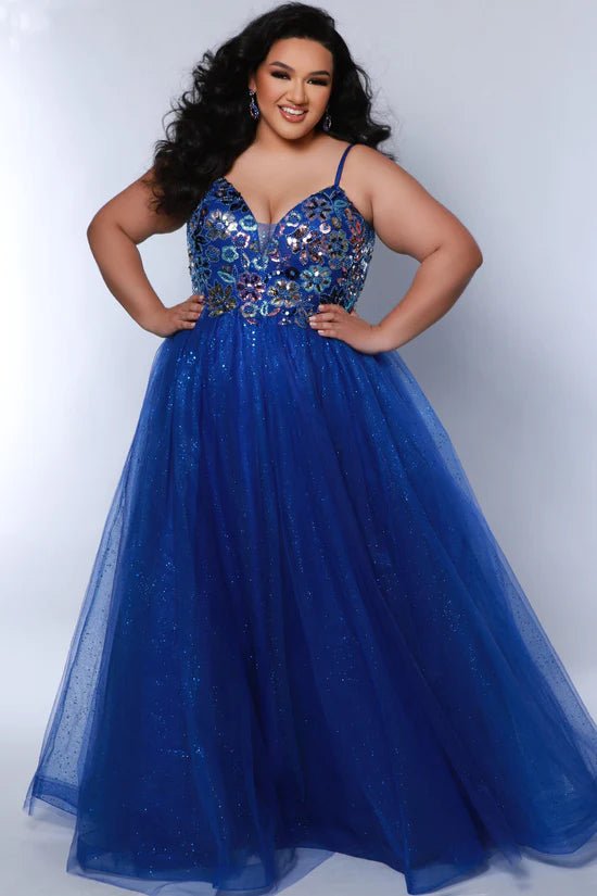 Super Deal relaxed fit dressPlus Size Blue Floral Embellished Sparkle Formal Dress Super Deal relaxed fit dressPlus Size Blue Floral Embellished Sparkle Formal Dress