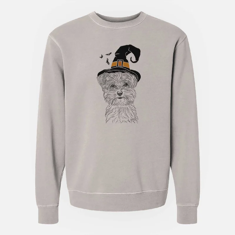 Buy More, Save More Witch Kiwi the Morkie - Unisex Pigment Dyed Crew Sweatshirt