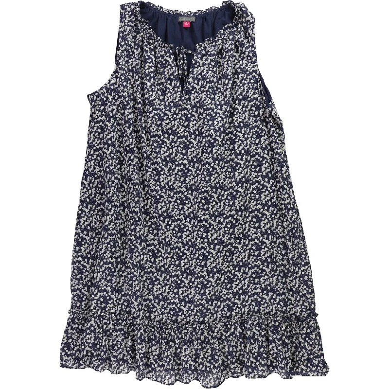 Today’s Special off-shoulder dressVince Camuto Womens Sleeveless Floral Flounce Mini Dress, Blue, Large Today’s Special off-shoulder dressVince Camuto Womens Sleeveless Floral Flounce Mini Dress, Blue, Large