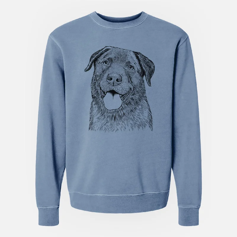 Take Advantage Bare Gonzo the Chocolate Lab - Unisex Pigment Dyed Crew Sweatshirt
