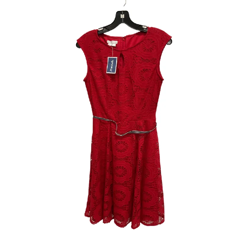 casual knit dressDress Casual Midi By London Times In Red, Size: S