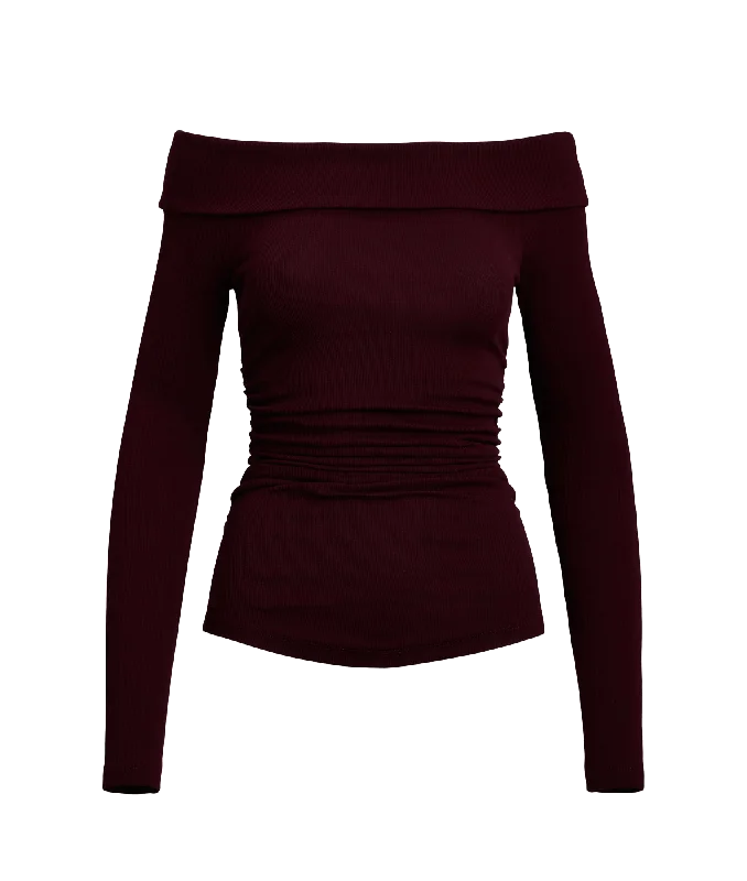 Year-End Sale classic trench coatCotton-blend Off-the-shoulder Top - Red