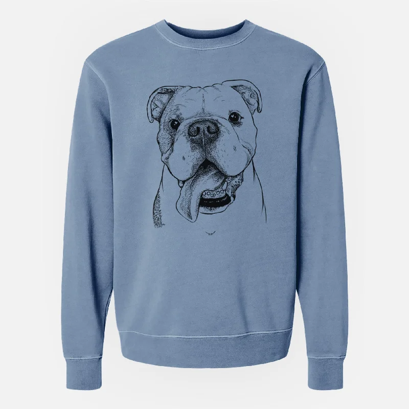 Weekend Deal Bare Hank the English Bulldog - Unisex Pigment Dyed Crew Sweatshirt