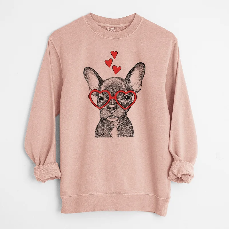 The Best Prices Valentine Henry the French Bulldog - Unisex Pigment Dyed Crew Sweatshirt