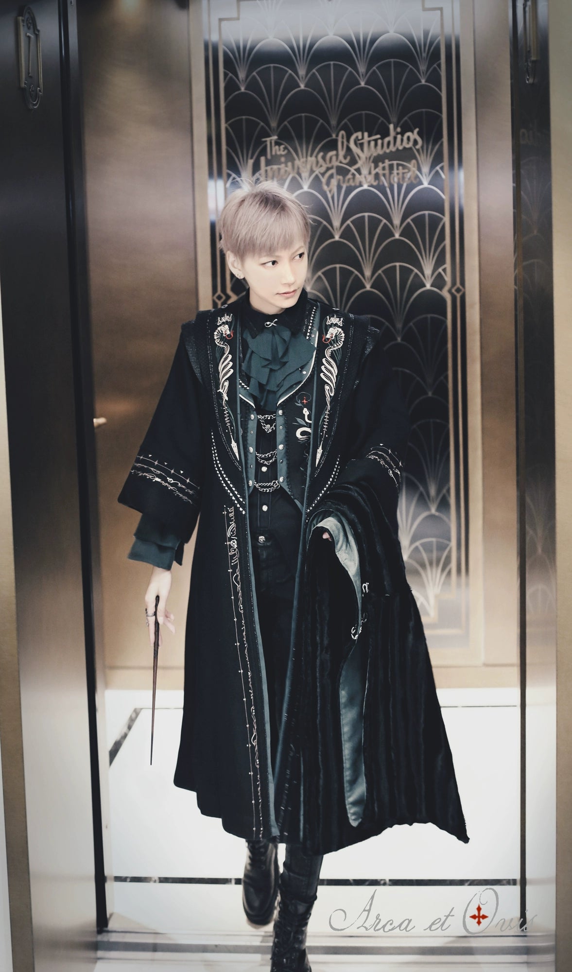 Price Drop casual trench coatArca et Ovis~Magic Academy G~Ouji Lolita Overcoat Embroidered Gothic Prince Long Coat